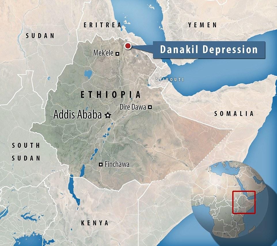 Etiyopya'daki danakil depresyon göster