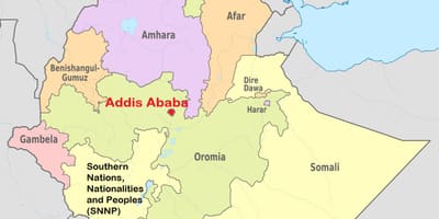 Addis ababa, Etiyopya harita dünya
