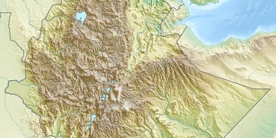 Etiyopya Dağları haritası 