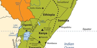 Etiyopya platosu Afrika haritası 