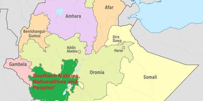 Snnpr Etiyopya haritası 